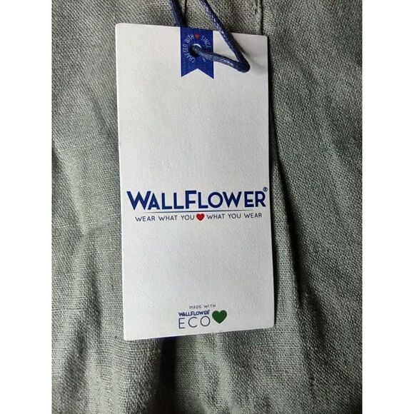 Wallflower Sage Linen Blend Shorty Short Size XL Juniors NWT - Picture 9 of 13